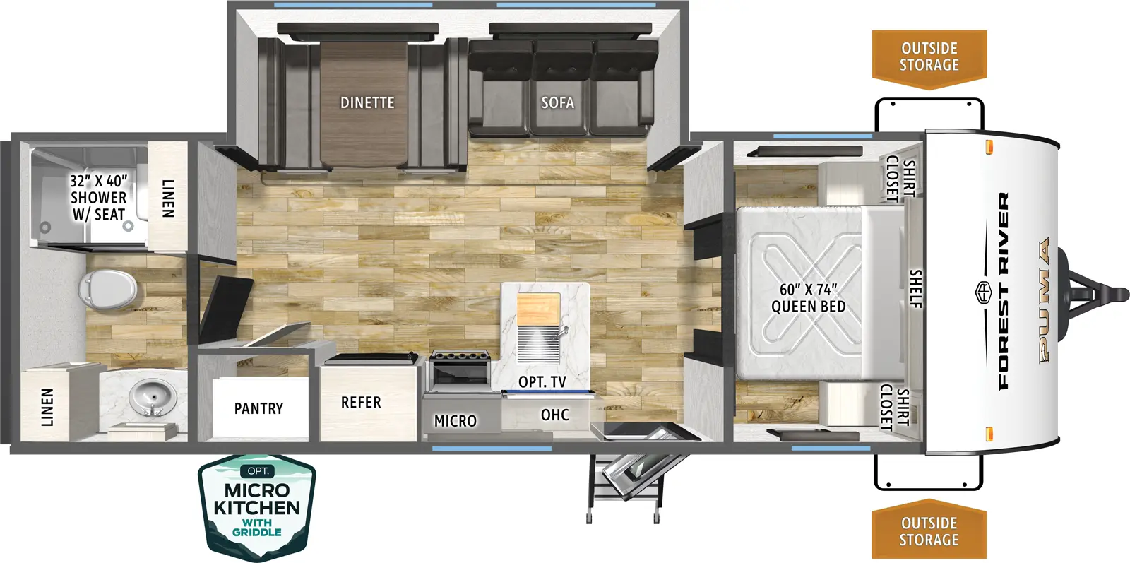 Puma Camping Edition 250RBCE Floorplan
